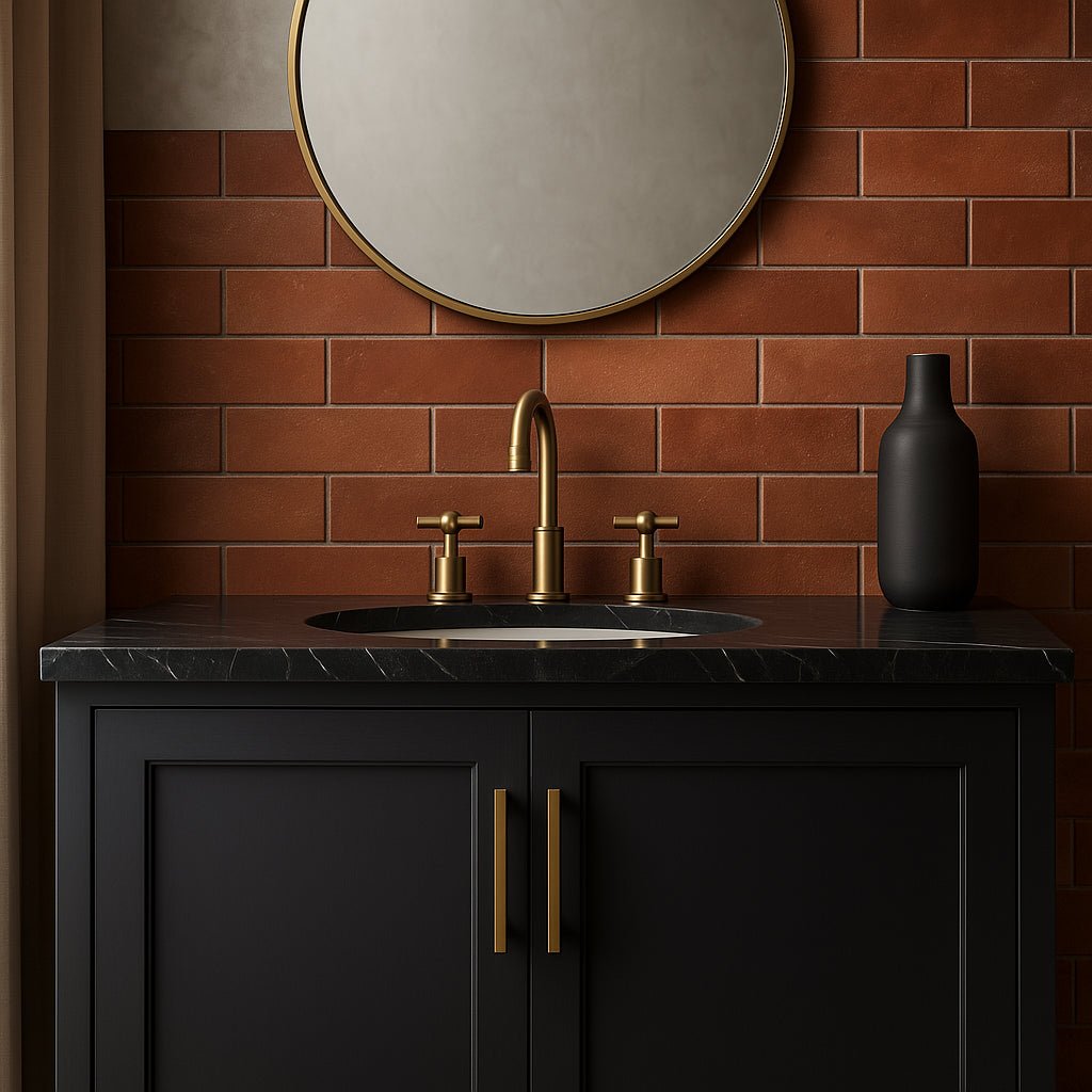 Brick Rustico Rosso Red Matte Porcelain Subway Tile 3x12