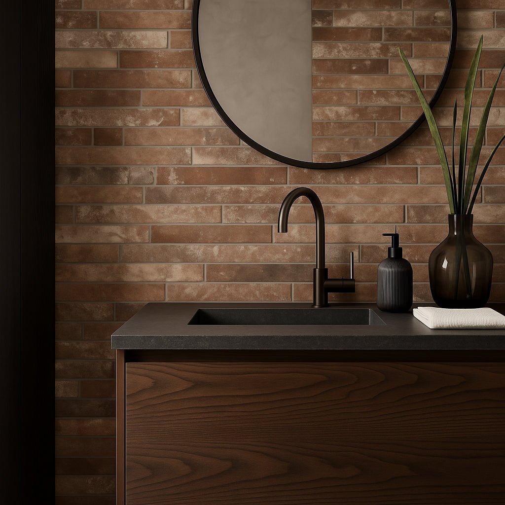English Brick Sand Terracotta 2x18 Matte Porcelain Tile