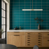 Stacy Garcia Maddox Teal Blue 4x8 Matte Ceramic Subway Wall Tile