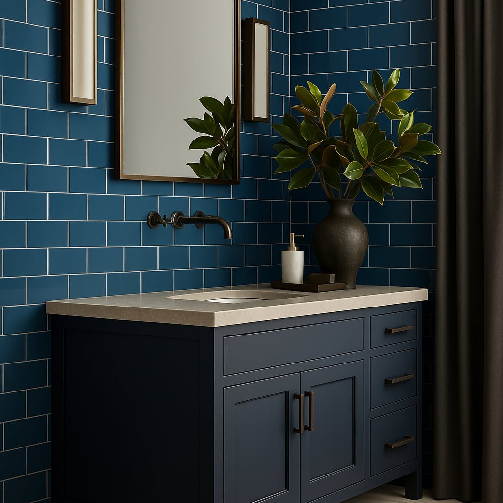 Park Hill Blue 3x6 Polished Porcelain Subway Tile