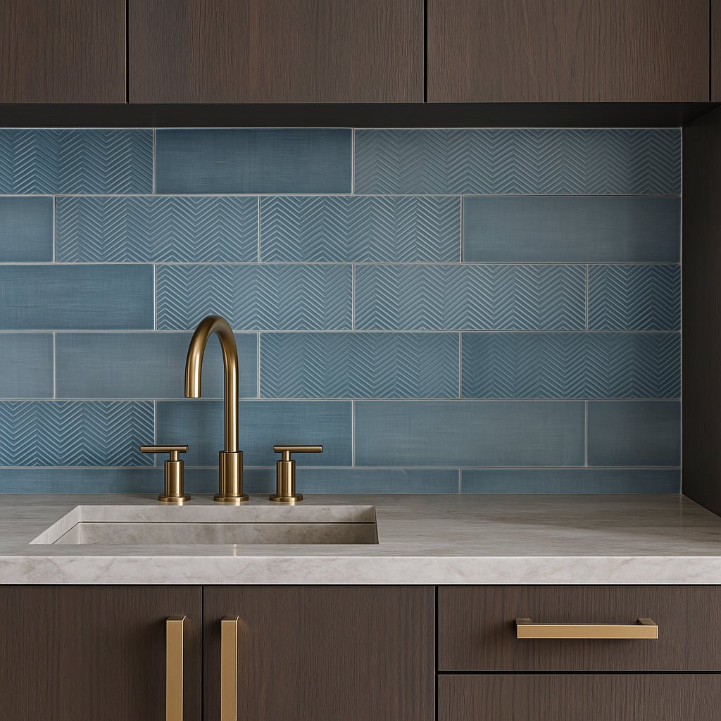 Splendor Blue 4x12 Polished Ceramic Subway Tile - Made in Spain