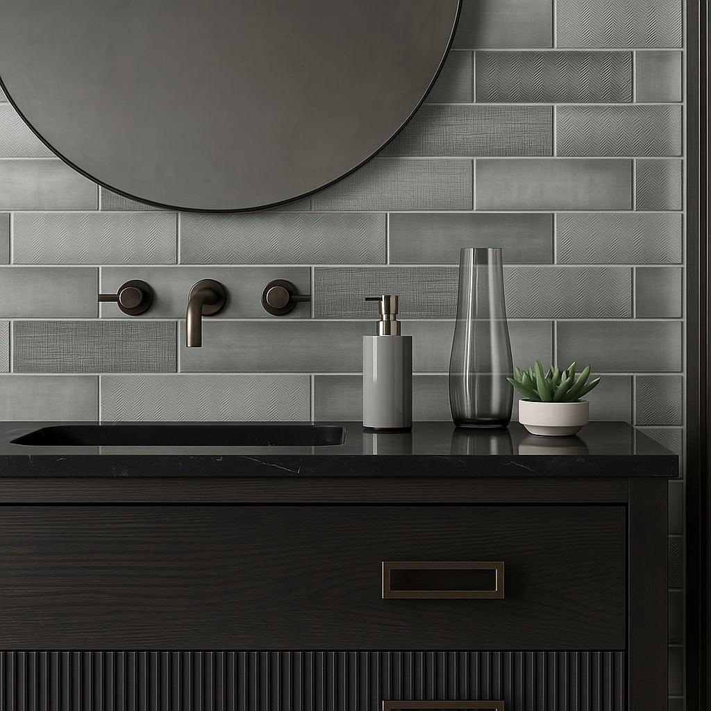Splendor Gray 4x12 Polished Ceramic Subway Tile - Tilebar