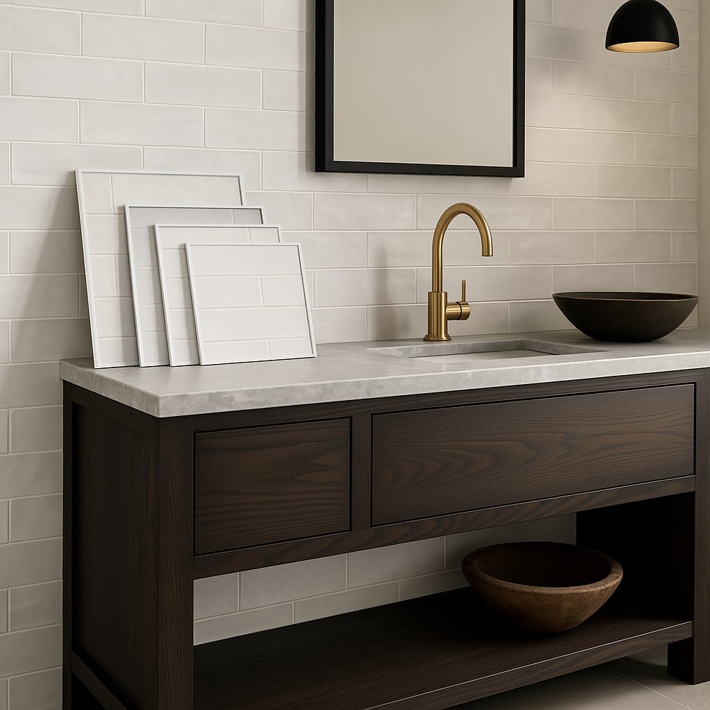 White Ceramic Subway Tile Sample Bundle - 5 Best Sellers