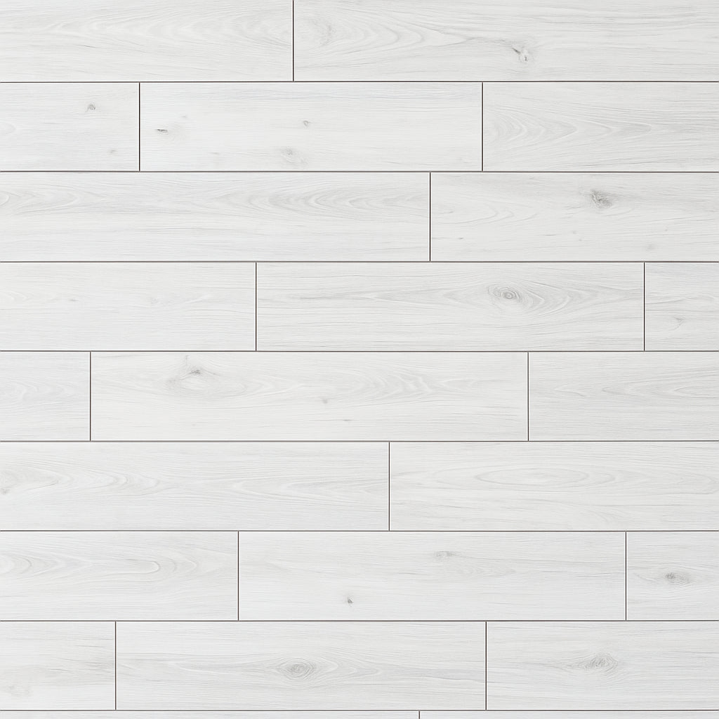 Ashford Woodville Blanco Matte Ceramic Tile - 8 x 24, Durable Wood Look