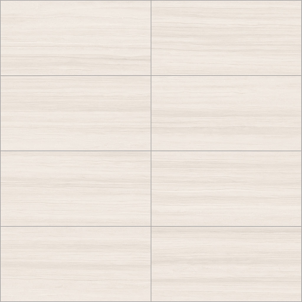 Montalcino Traverse Sand Polished Porcelain Tile - 12 x 24, Stone Look, Waterproof