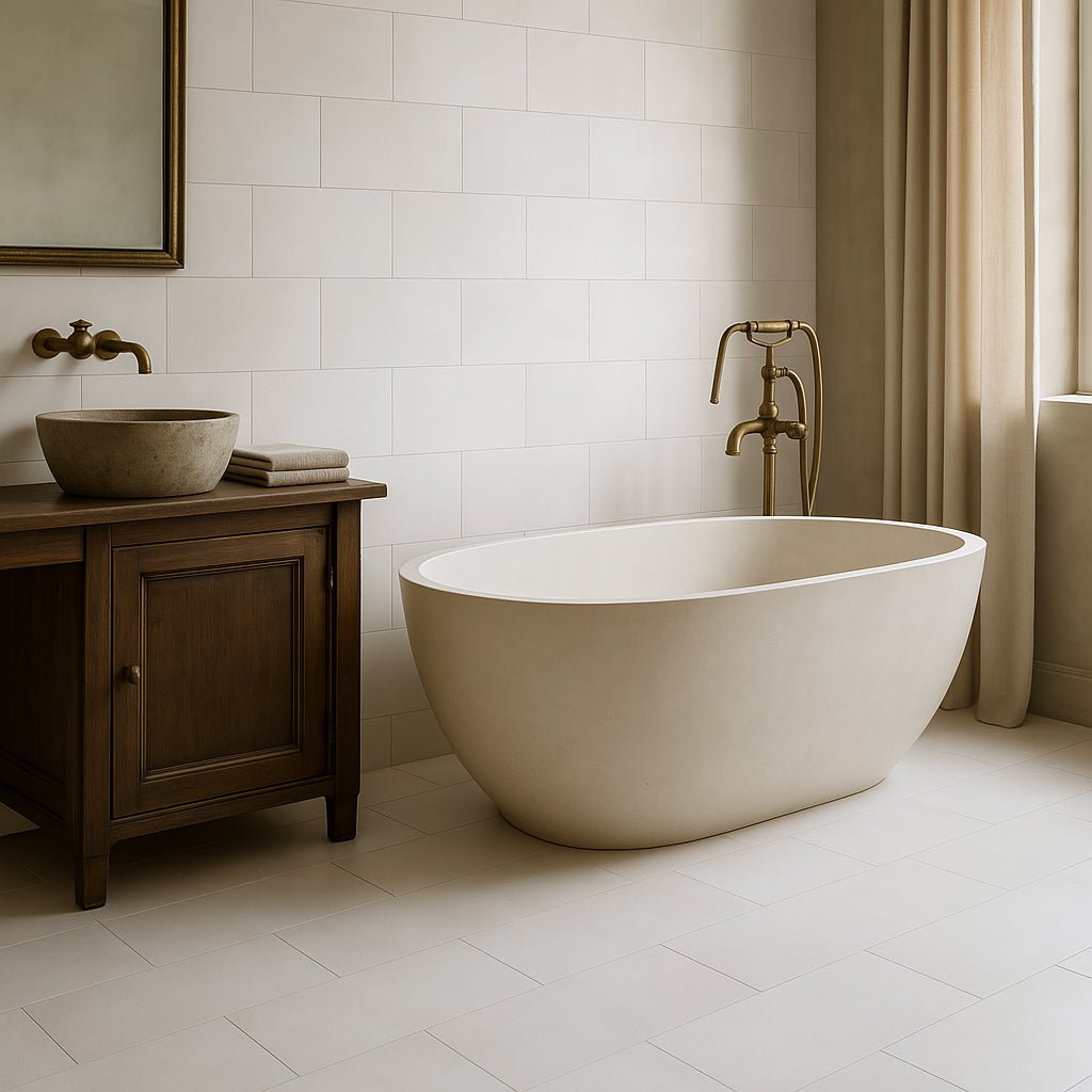 Vetta Elements Luxe Sand Matte Porcelain Tile - 12 x 24 Cement Look, Indoor/Outdoor Use
