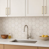 Vetta Elements Luxe Sand Hexagon Matte Porcelain Mosaic Tile - 12 x 12, Matte Finish, Durable and Waterproof