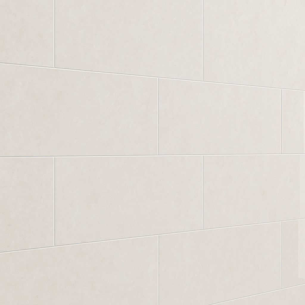 Adessi Athena Ice Polished Porcelain Tile - 24 x 48, White, Waterproof