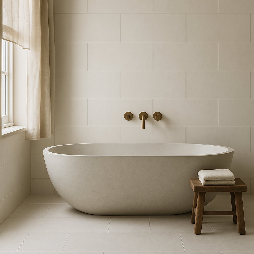 Montalcino Hera Linen Matte Porcelain Tile - 15 x 30, Stone Look, Durable and Waterproof