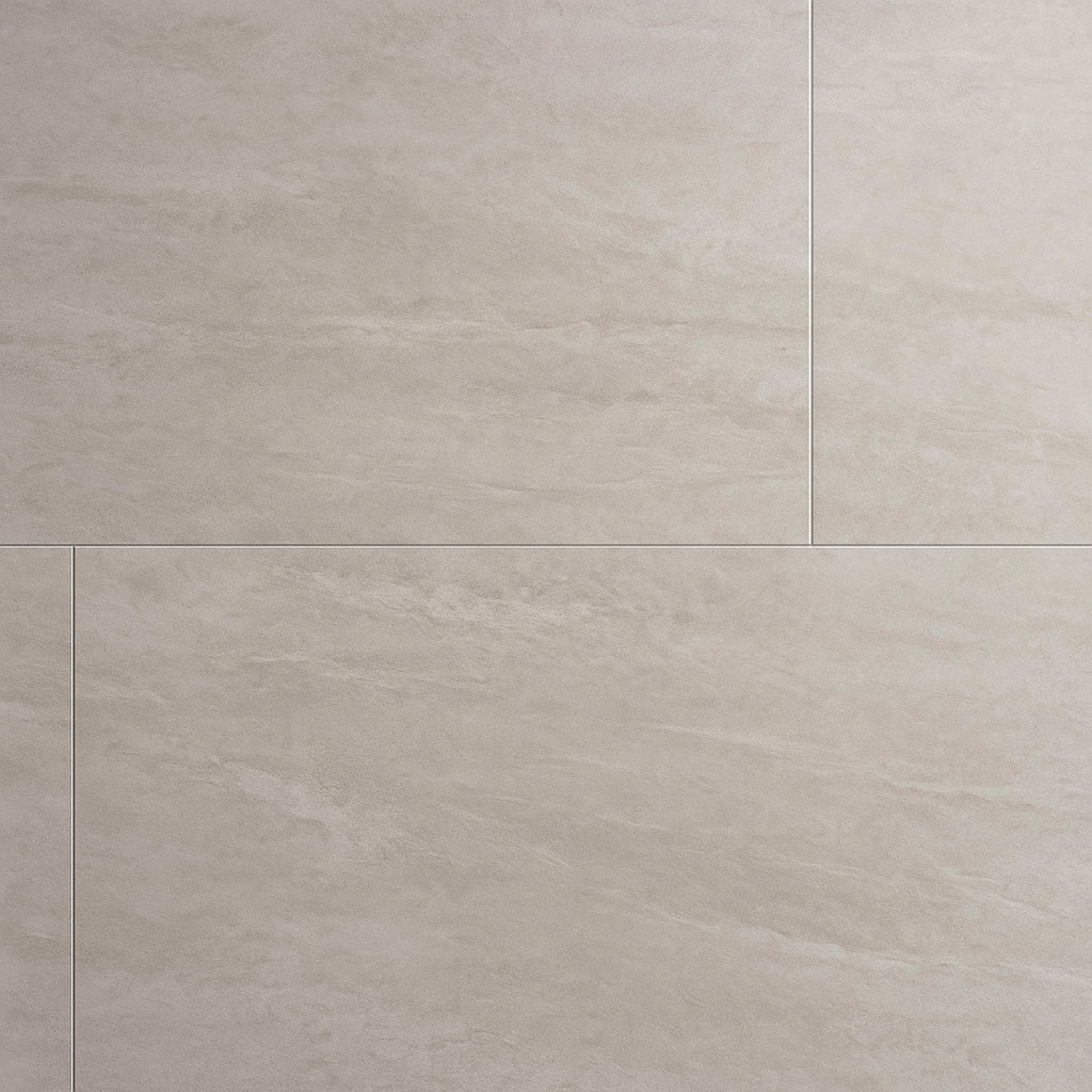 Montalcino Acadia Gray Matte Porcelain Tile - 24 x 48 Inches, Durable Stone Look, Waterproof Design