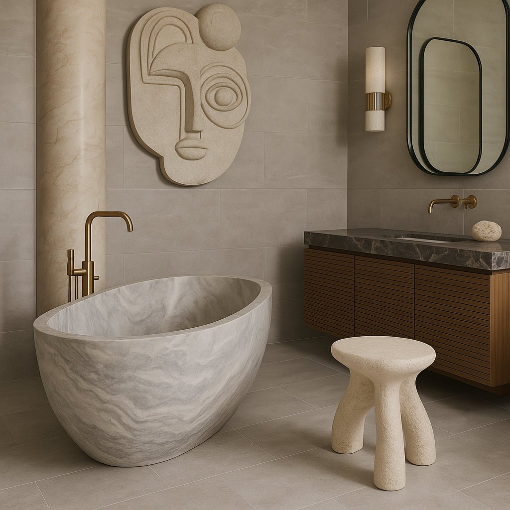 Montalcino Acadia Gray Matte Porcelain Tile - 24 x 48 Inches, Durable Stone Look, Waterproof Design
