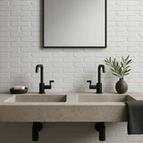 Festival White Elongated Oval Porcelain Mosaic Tile 15 x 12 - High Gloss Finish