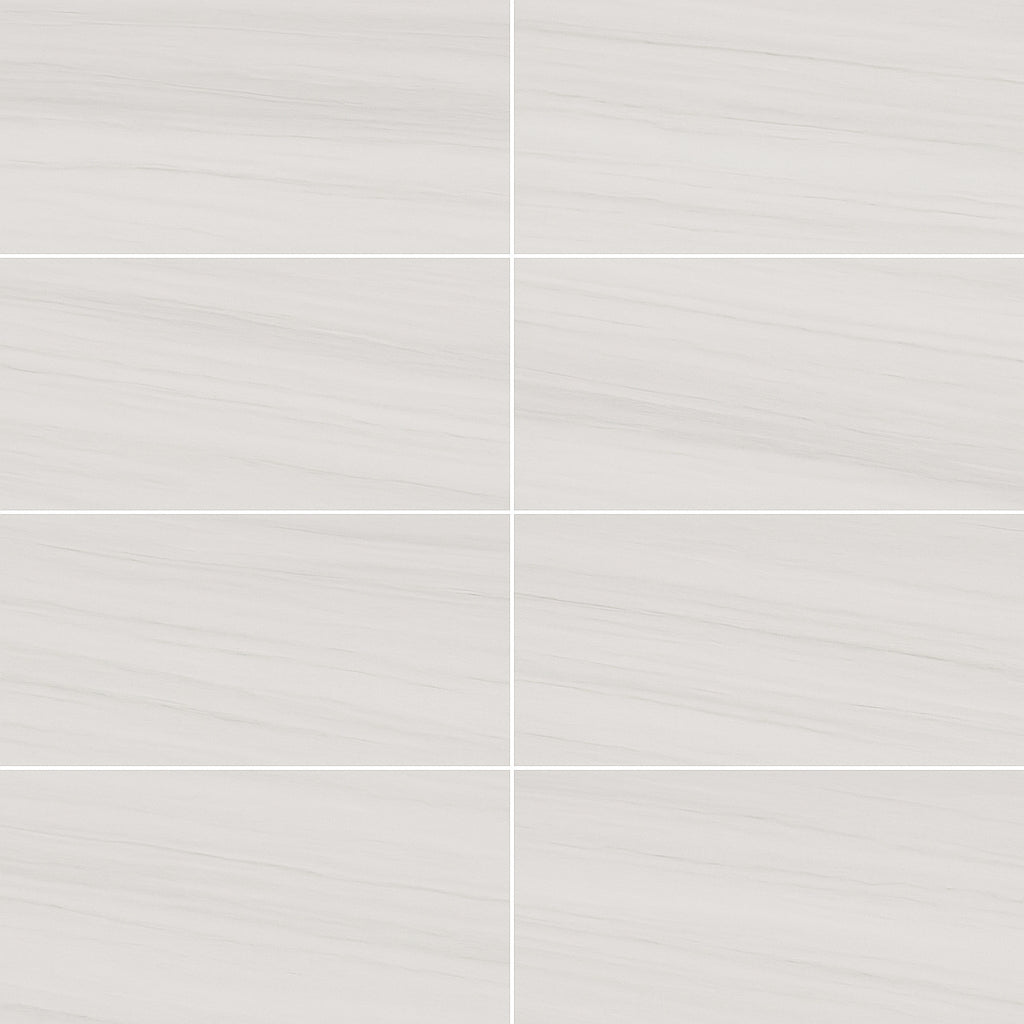 San Giorgio San Sonora Polished Porcelain Tile - 12 x 24, White, Waterproof, Frost Resistant