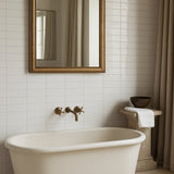 Canvas Glossy White Porcelain Tile - 2 x 6