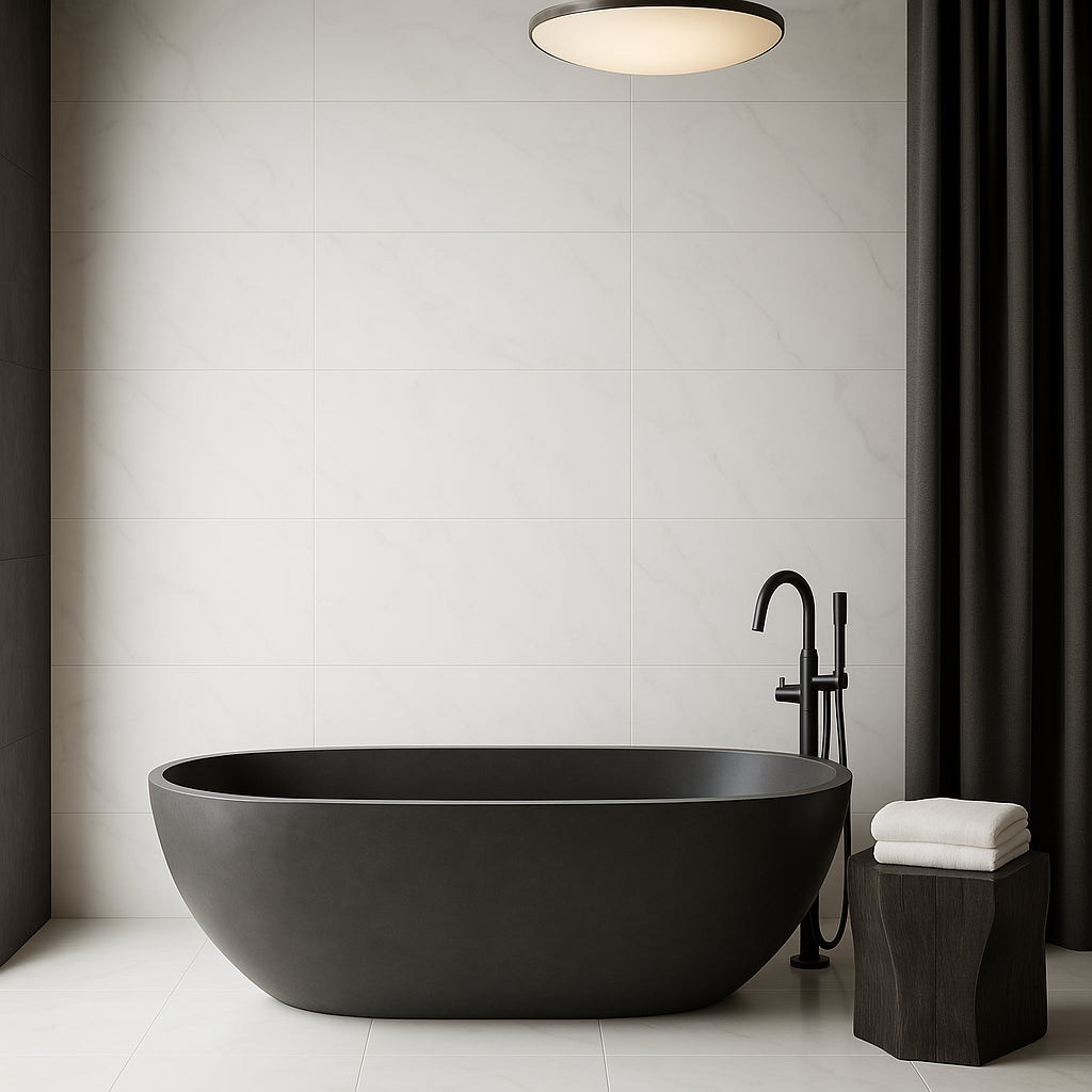 Adessi Everest White Polished Porcelain Tile 12 x 24