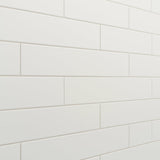 Canvas Meringue Matte Ceramic Tile - 4 x 16 Inches