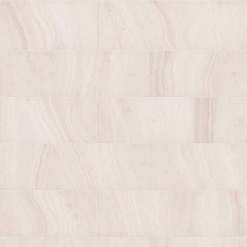 Castille Chastain Ivory Porcelain Tile 12 x 24 Matte Finish