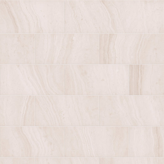 Castille Chastain Ivory Porcelain Tile 12 x 24 Matte Finish