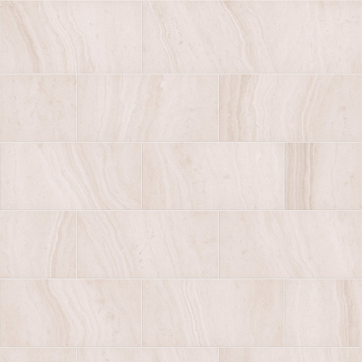 Castille Chastain Ivory Porcelain Tile 12 x 24 Matte Finish