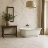 Montalcino Aspen Falls Porcelain Tile - 24 x 24, Matte Finish, White