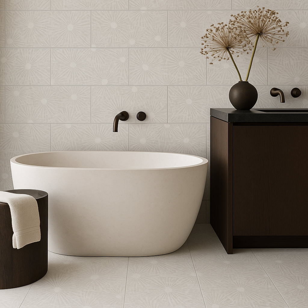 Adessi Mykonos White Porcelain Tile - 24 x 48 Polished Finish