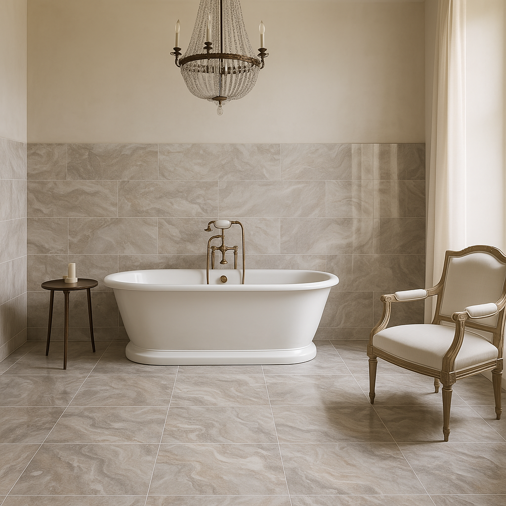 Pianetto Mylos Greige Polished Porcelain Tile - 30x60