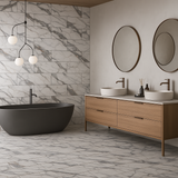 Montalcino Emilia Porcelain Tile - 12 x 24 Matte White