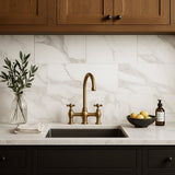 Montalcino Dimarmi Bianco II Porcelain Tile - 12 x 24 Matte Finish
