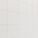 Festival White Square Matte Porcelain Mosaic Tile - 12x12