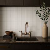 Festival White Square Matte Porcelain Mosaic Tile - 12x12