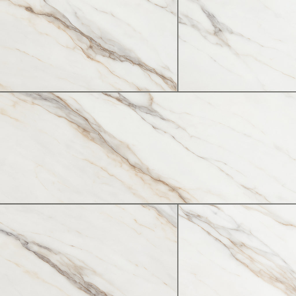 Pianetto Alaria Polished Porcelain Tile - 15 x 30, Marble Look