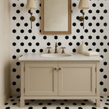 Festival White and Black Hexagon Polished Porcelain Mosaic Tile - 11 x 12