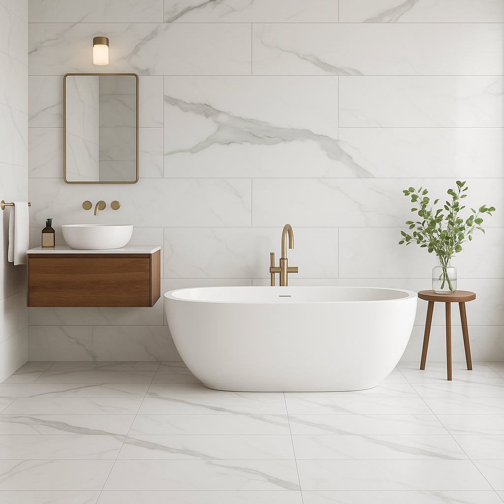 San Giorgio Brindisi Bianco Polished Porcelain Tile 24 x 48