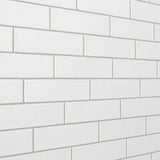 Villa Artisan Frost Ceramic Tile - 3 x 12 High Gloss Handmade Look