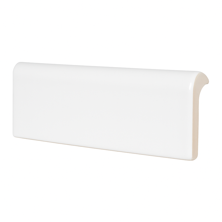 Festival Bright White Ice Ceramic Mud Cap - 2 x 6 High Gloss Finish