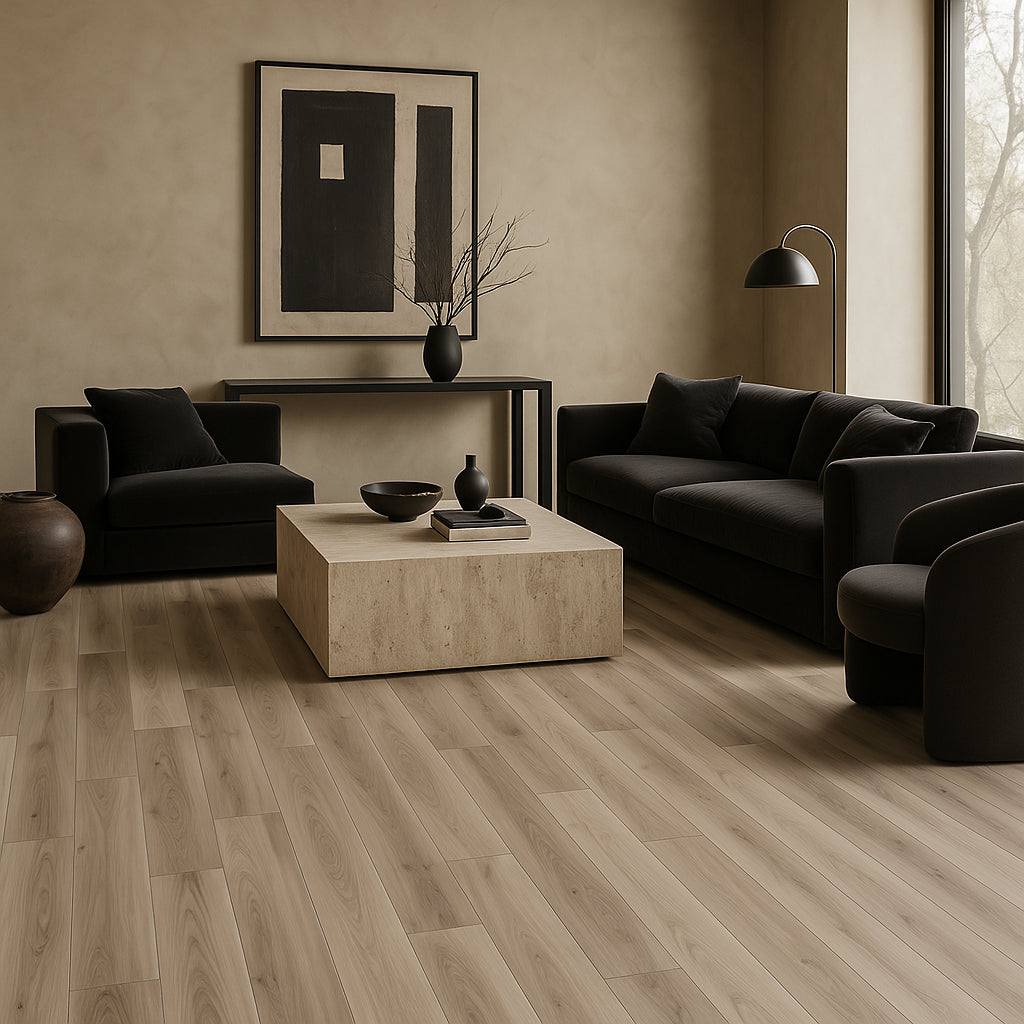 CALI Aqua Tough Plus Railway Gray 20-mil Waterproof Vinyl Plank Flooring - 23.9 sq ft Carton