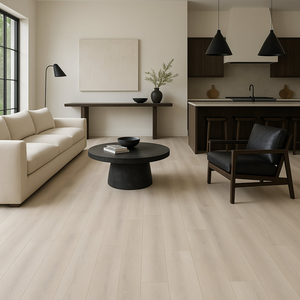 CALI Castaway Oak Waterproof Luxury Vinyl Plank Flooring - 24.03 sq ft Carton, 20-mil Wear Layer, Easy Installation