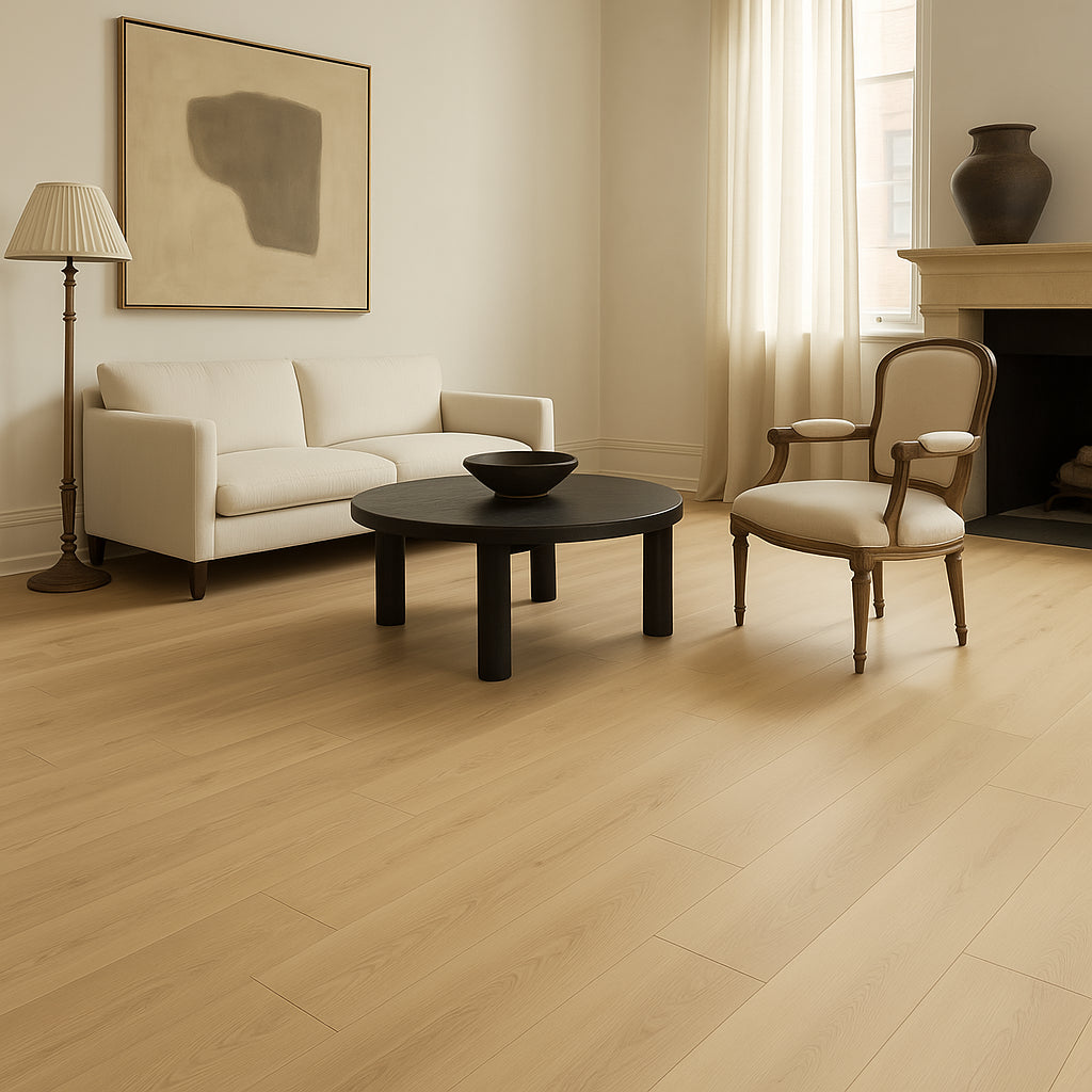 CALI Aqua Tough Caspar Cream 20-mil Waterproof Vinyl Plank Flooring - 23.77 sq ft Carton