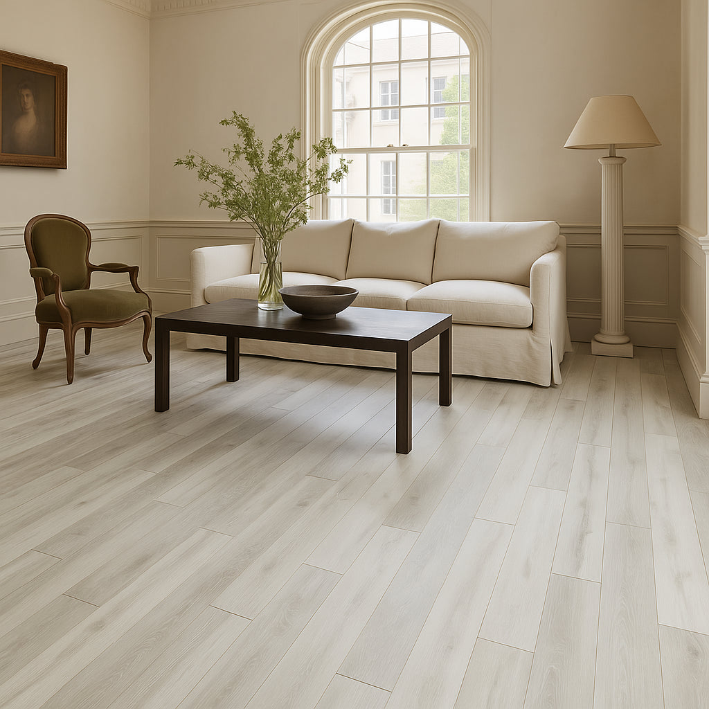 CALI Vinyl Pro White Aspen Waterproof Luxury Vinyl Plank Flooring Sample