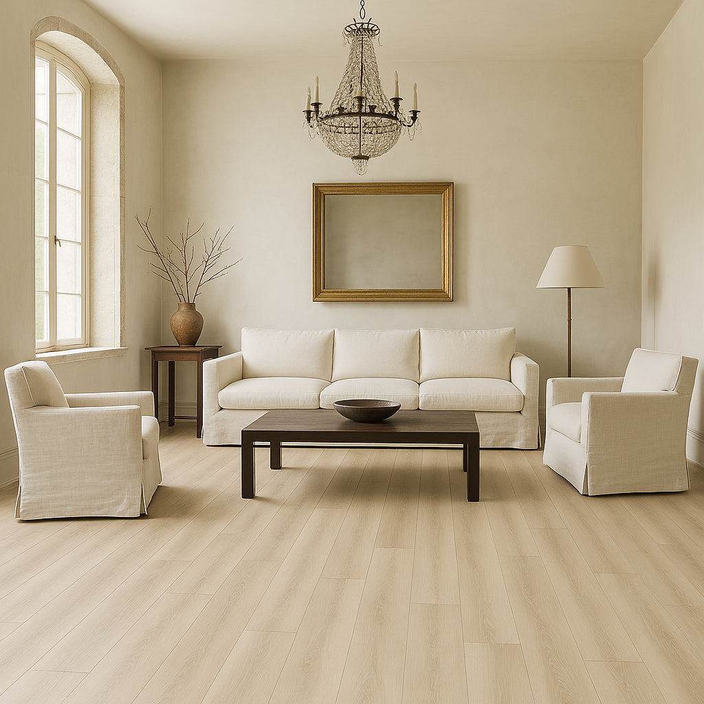 CALI Laguna Crystal Crescent Vinyl Plank Flooring - Waterproof, Scratch-Resistant, 20-mil Wear Layer, 18.15 sq ft Carton