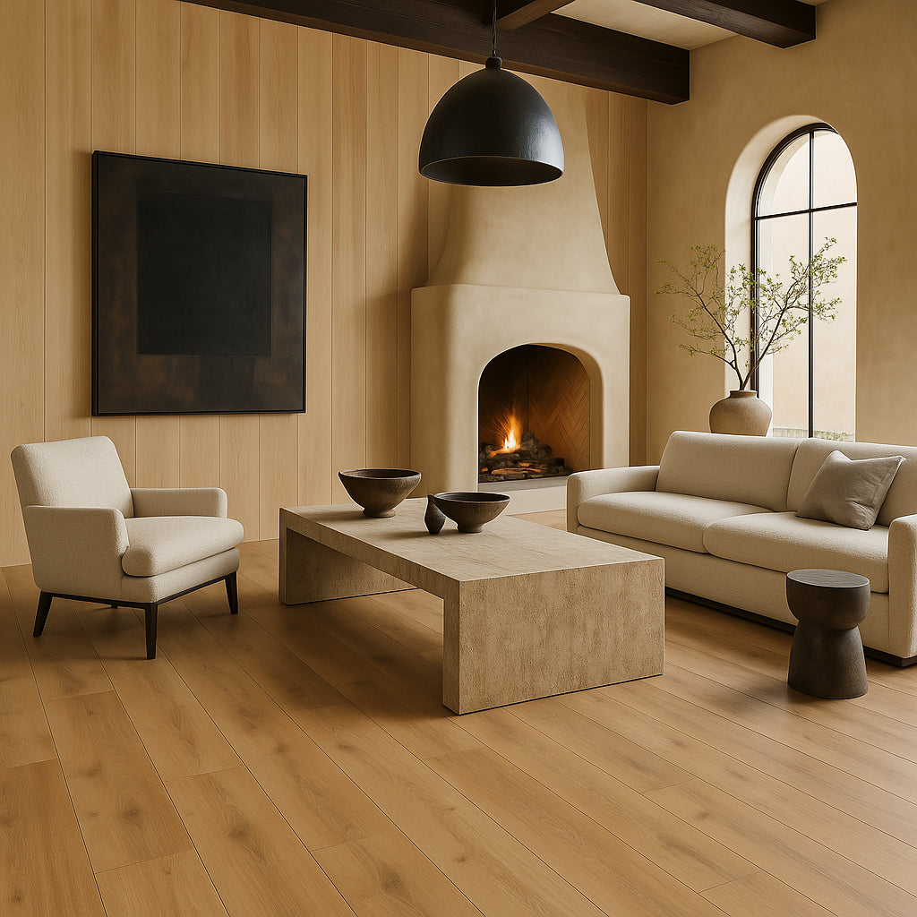 CALI Laguna Aliso Almond Vinyl Plank Flooring - Waterproof, 20-mil Wear Layer, 18.15 sq ft Carton