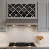 Plywell Shaker Wall Wine Rack, Ready to Assemble, Gray, 36x18x12 in.