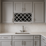 Plywell Shaker Wall Wine Rack, Ready to Assemble, Gray, 36x18x12 in.