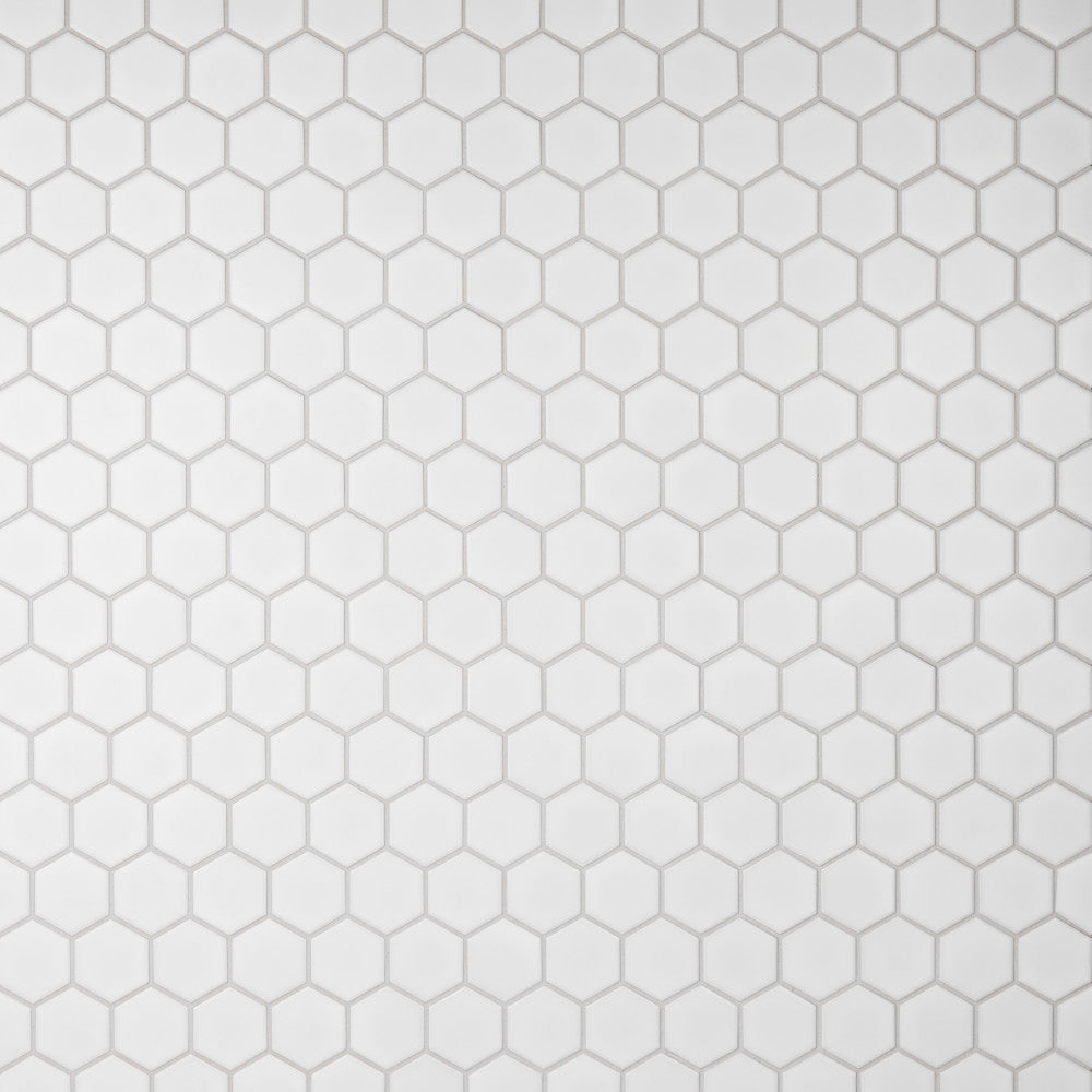 Metro 2" Hex Matte White 11-1/8 in. x 12-5/8 in. Porcelain Mosaic Tile (10.0 sq. ft./Case)