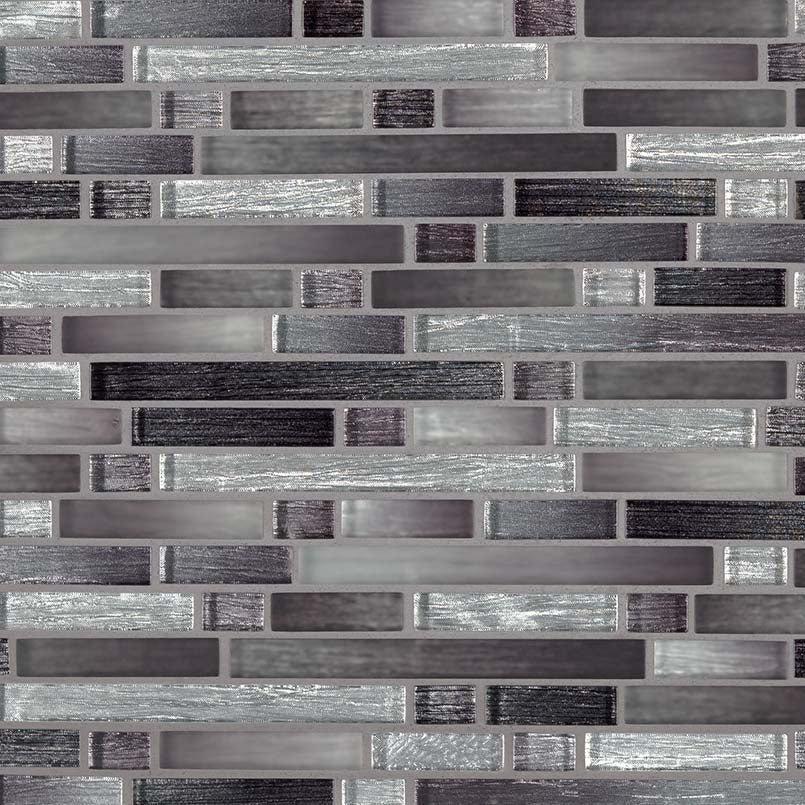 MS International Akaya Nero 12 x 12 Glass Mosaic Tile