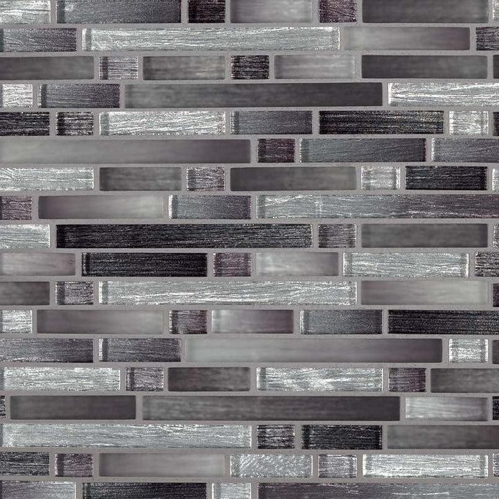 MS International Akaya Nero 12 x 12 Glass Mosaic Tile