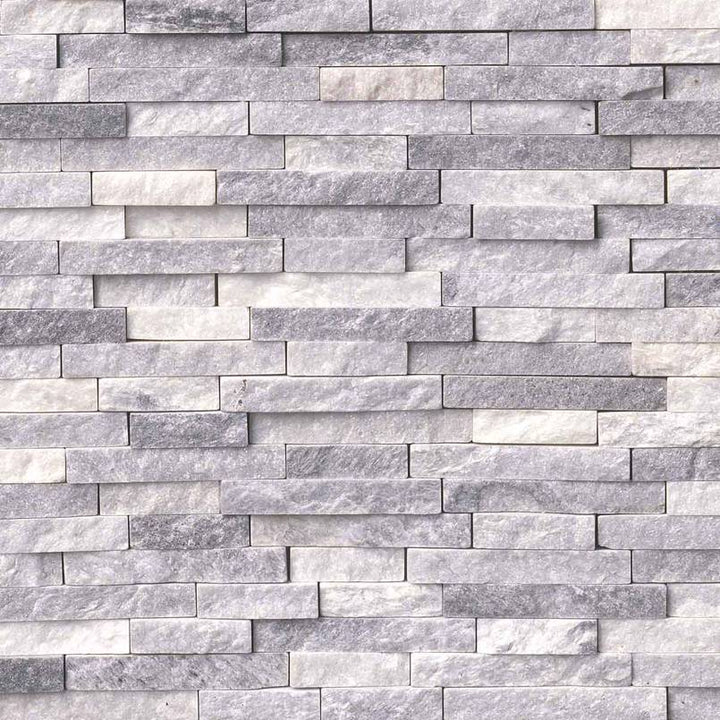 MSI Alaska Gray Split Face 12 in. x 12 in. x 10 mm Marble Mesh-Mounted Mosaic Tile (10 sq. ft. / case)