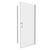 Unbranded 24 in. W x 72 in. H Pivot Semi-Frameless Shower Door in Chrome Finish with Clear Tempered Glass
