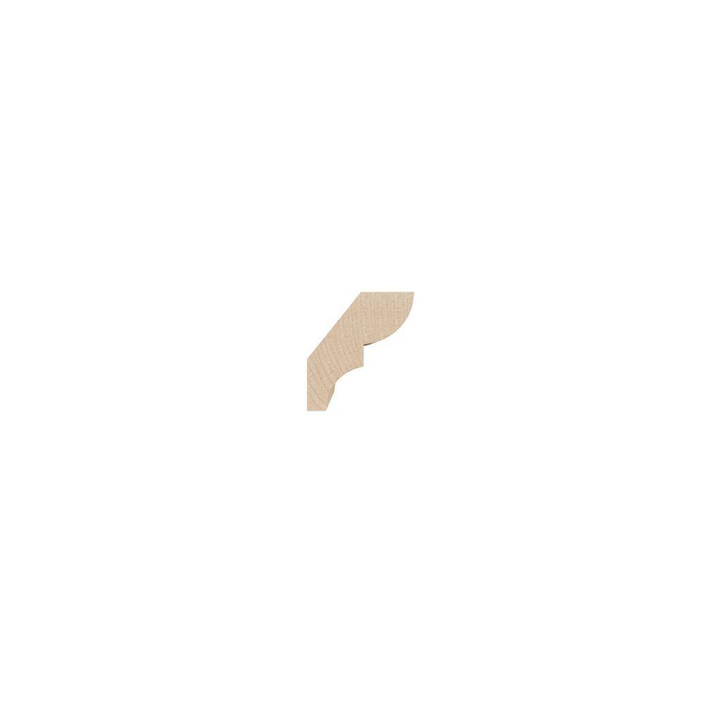 Ekena Millwork WM75 0.56 in. D x 1.63 in. W x 96 in. L Wood Alder Crown Moulding