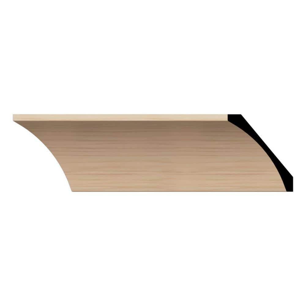 Ekena Millwork WM291 0.75 in. D x 5.25 in. W x 96 in. L Wood Alder Crown Moulding